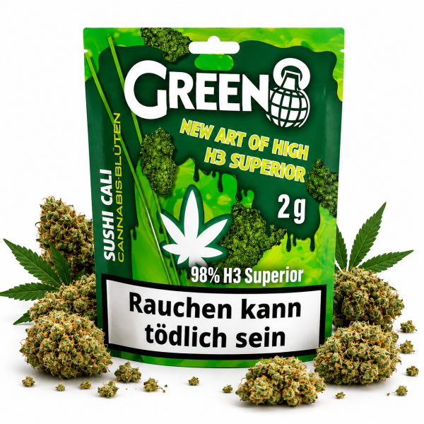 Green8 Blüten | 98% H3 Superior Blend | Sushi Cali 2g