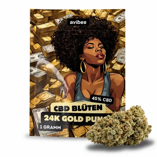 avibes® CBD Blüten | 45% CBD | 24k Gold Punch 1g