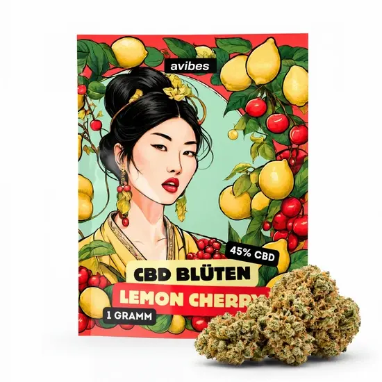 avibes® CBD Blüten | 45% CBD | Lemon Cherry 1g