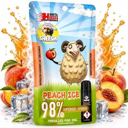 Sheesh Signature Pods | 98% Superior Blend | Peach Ice