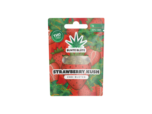 Bunte Blüte | 20% CBD Blüten | Strawberry Kush 1g