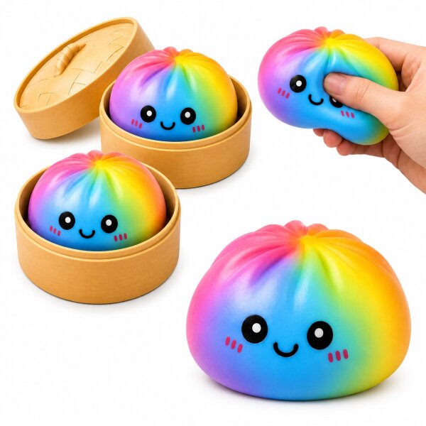 Squishy Mystery Dumpling Hype Spielzeug 8,5 cm | Rainbow