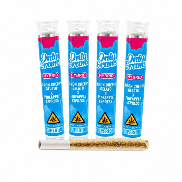 OnlyGrams® | 40% Superior Pre-Rolls | Lemon Cherry Gelato x Pineapple Express 1,5g