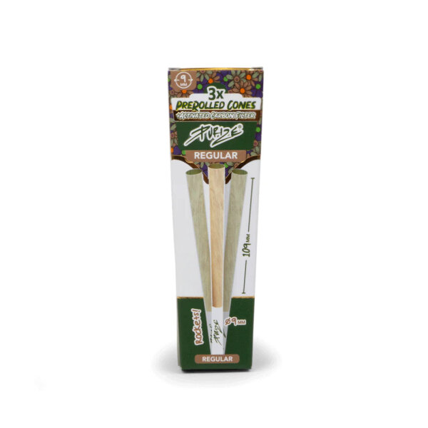 PURIZE® Prerolled Cones Regular mit Aktivkohlefilter 9mm 3er Pack