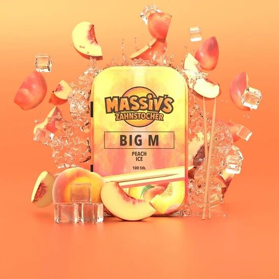 Massivs Zahnstocher Big M (Peach Ice)