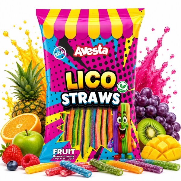 Avesta | Lico Straws Fruit Mix 70g