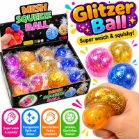 Squishy | Ball Glitzer & Perlen | VE = 12 Stk
