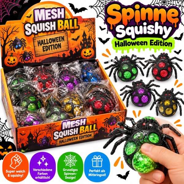 Squishy | Halloween Spinne | VE = 12 Stk