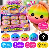 Squishy Dumpling 9 cm | Regenbogen | VE = 12 Stk