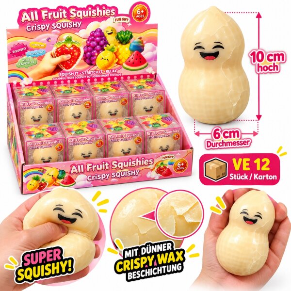 Crispy Wax Squishy | Peanut 10 cm | VE = 12 Stk