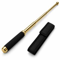 Teleskopschlagstock Gold mit Stoffgriff | 52,5 cm