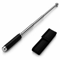 Teleskopschlagstock Gunmetal mit Gummigriff | 42cm