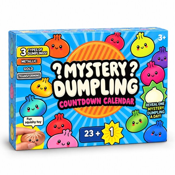 Adventskalender mit 24 Überraschungen Blau | Squishy Dumplings