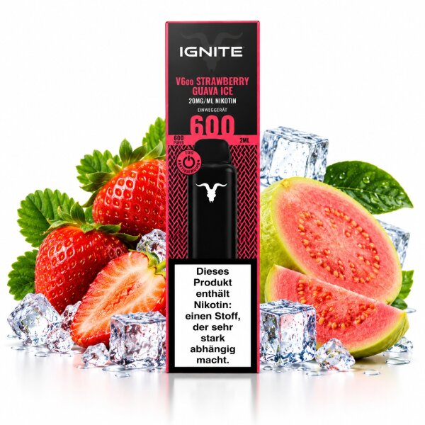 Ignite | Einweg E-Zigarette | Strawberry Guava Ice