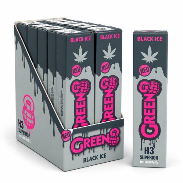 Green8 Vape | 1ml 98% H3 | Black Ice