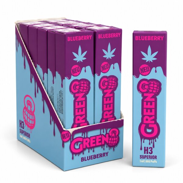 Green8 Vape | 1ml 98% H3 | Blueberry