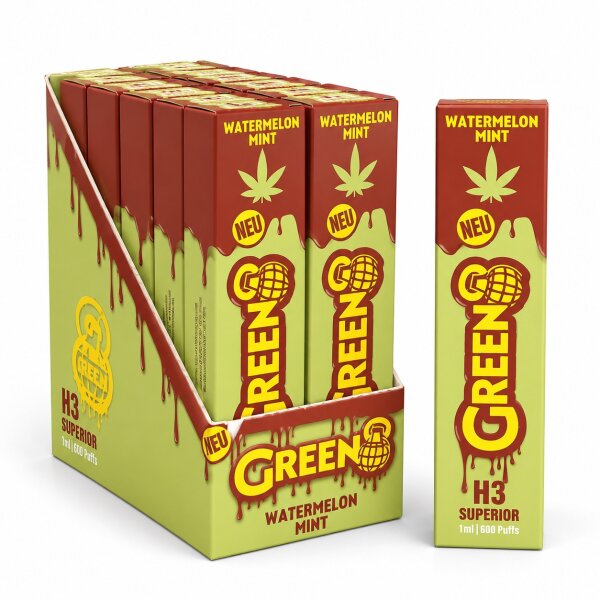 Green8 Vape | 1ml 98% H3 | Watermelon Mint